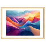 Vibrant Abstract Flowing Peaks Art thumbnail