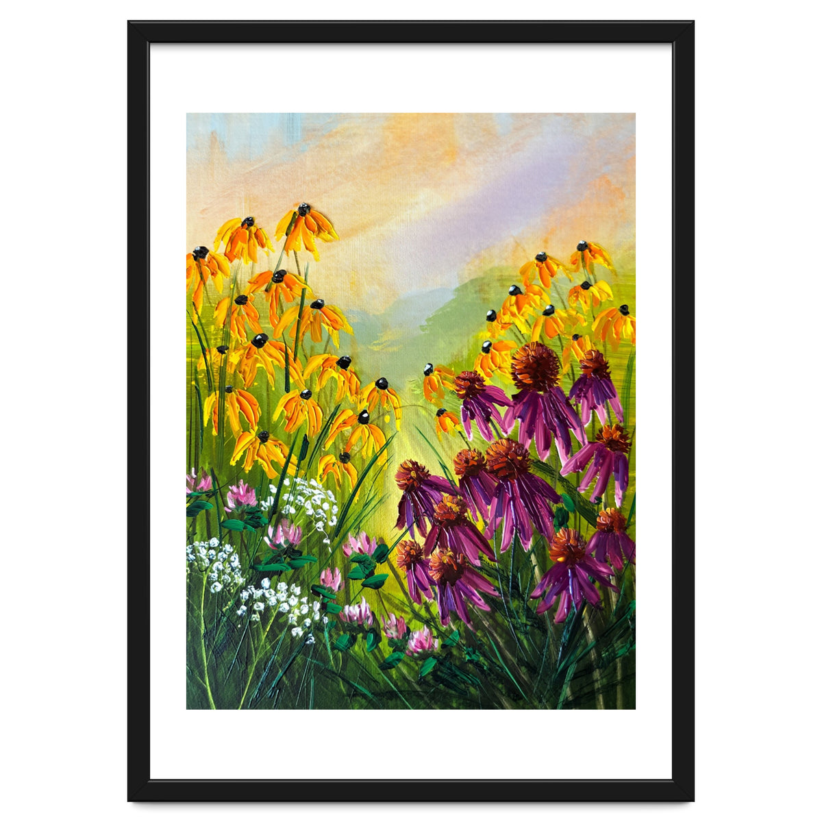 Impasto Wildflower Meadow Painting
