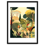 Pastel Garden, Botanical Nature Plants Jungle, Bohemian Eclectic Forest Illustration thumbnail