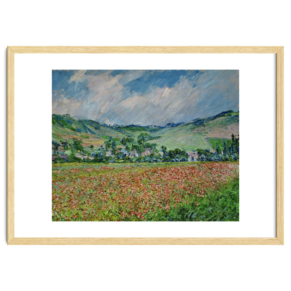 A field of poppies. Canvas.