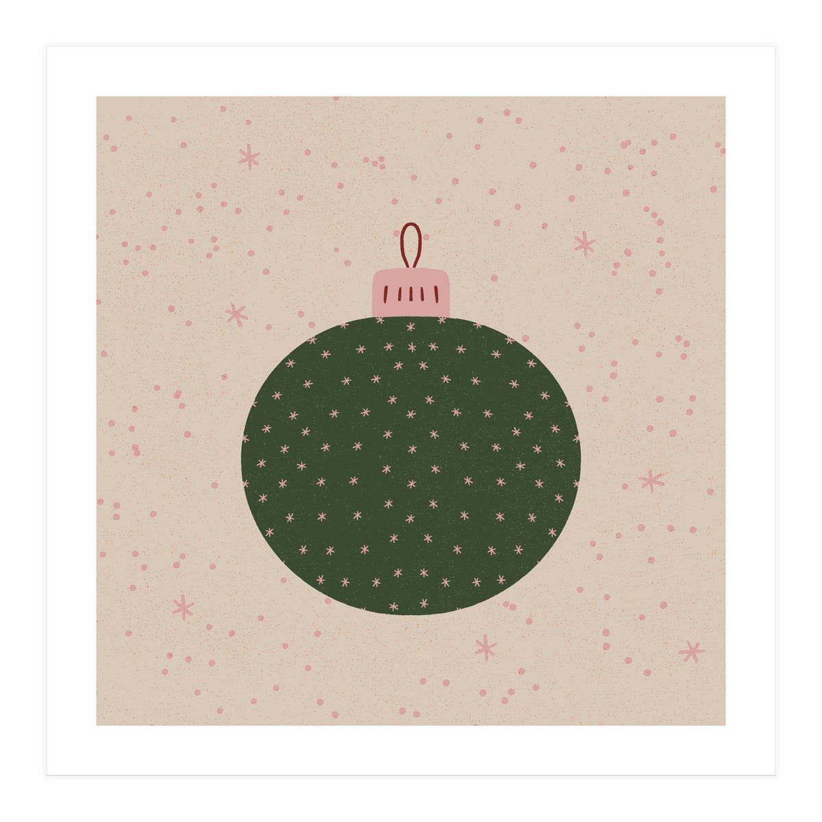 Christmas globe with snowflakes (Print Only)