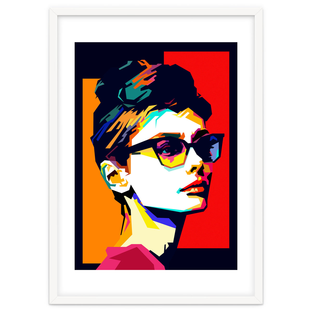 Audrey Hepburn Hollywood Star Pop Art WPAP