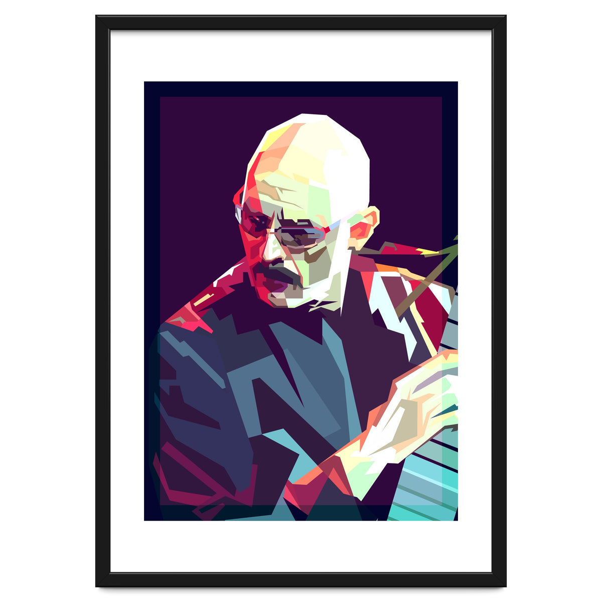Tony Levin Bass Musician Pop Art WPAP