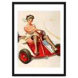 Pinup Sexy Girl On A Go Cart Car thumbnail