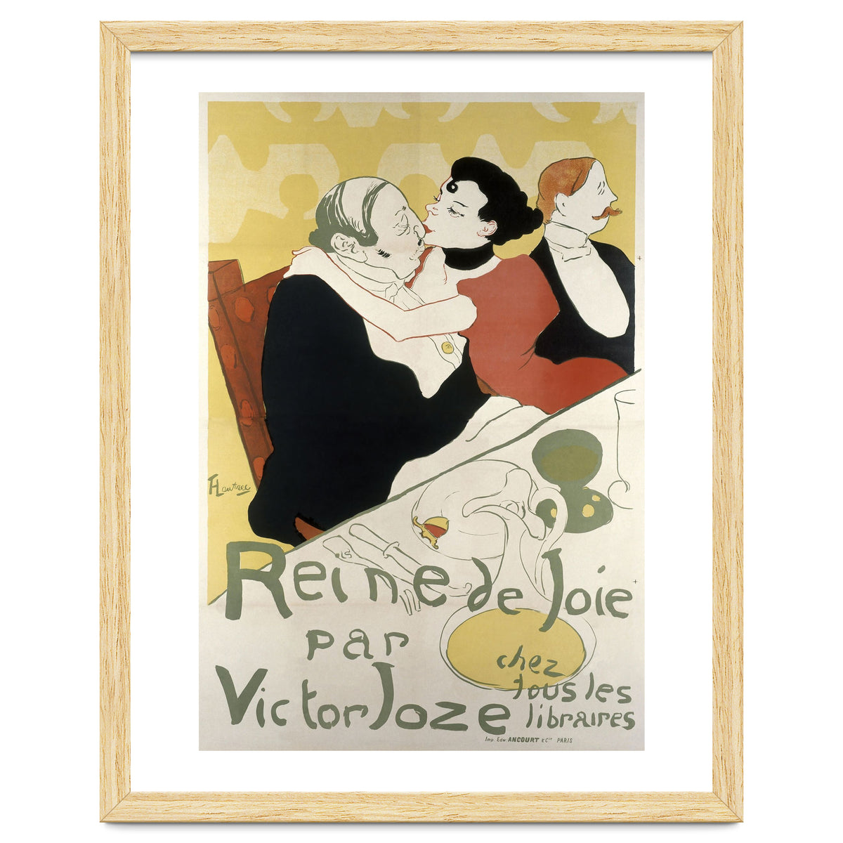 Henri de Toulouse-Lautrec: Poster for the novel Reine de joie, moeurs du demi-monde by Victor Joze.