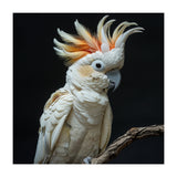 White Cockatoo Parrot Bird Perched On Branch (Print Only) thumbnail