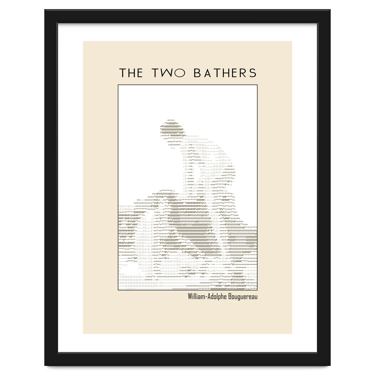 The two bathers (1884) – William-Adolphe Bouguereau (ascii art)