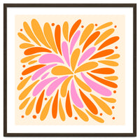 Floral Burst - pink, yellow and orange