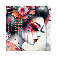 Ornate Bloom Modern Geisha (Print Only)