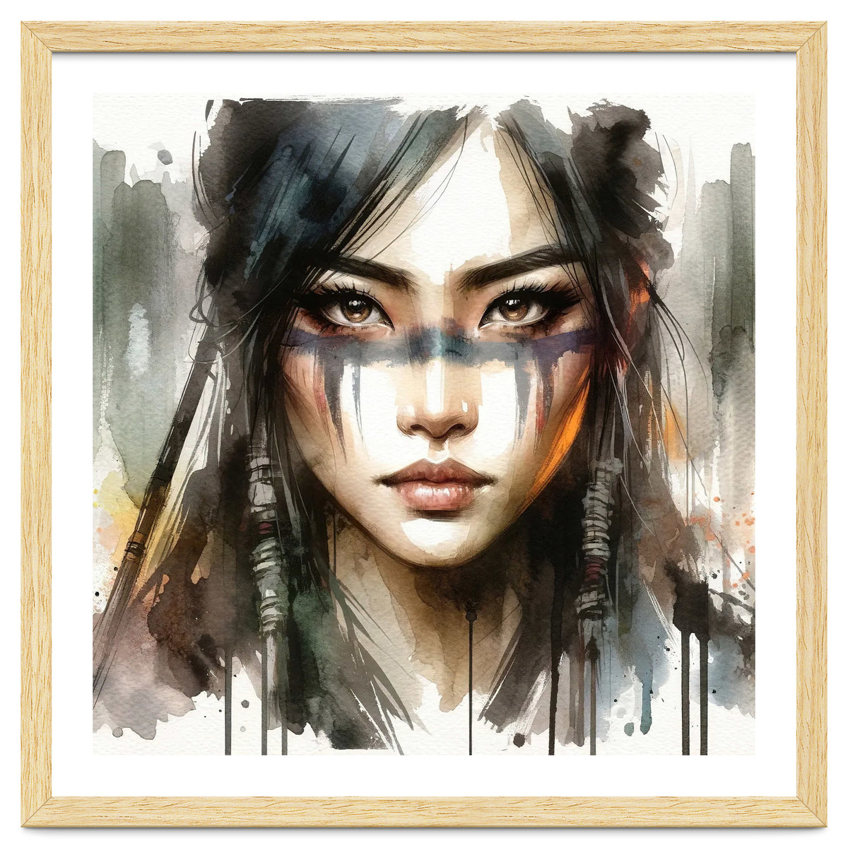 Ethereal Asian Warrior Gaze