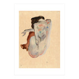 Crouching Nude in Shoes and Black Stockings, Back View. (Print Only) thumbnail