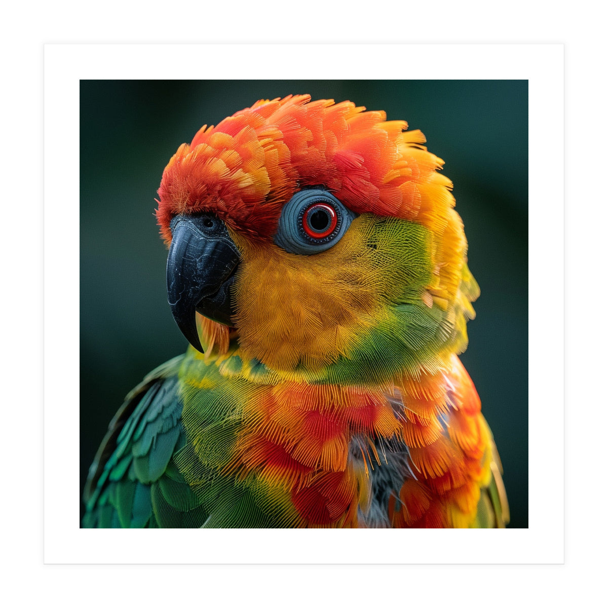 Sun Conure Parrot Close Up Eye  (Print Only)