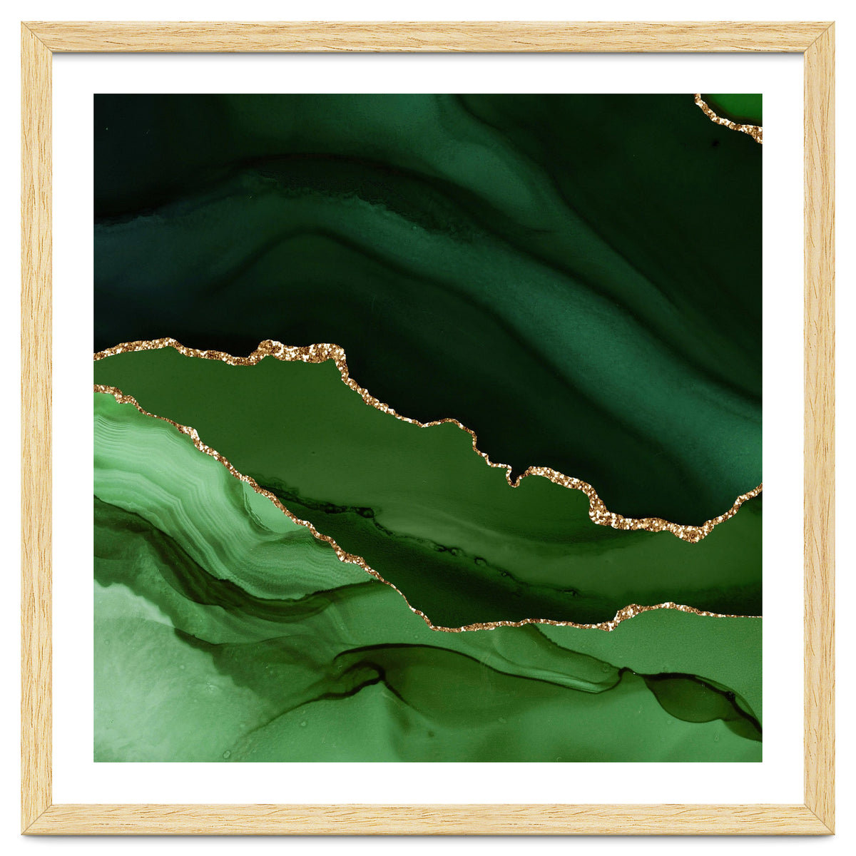 Green & Gold Agate Texture 12
