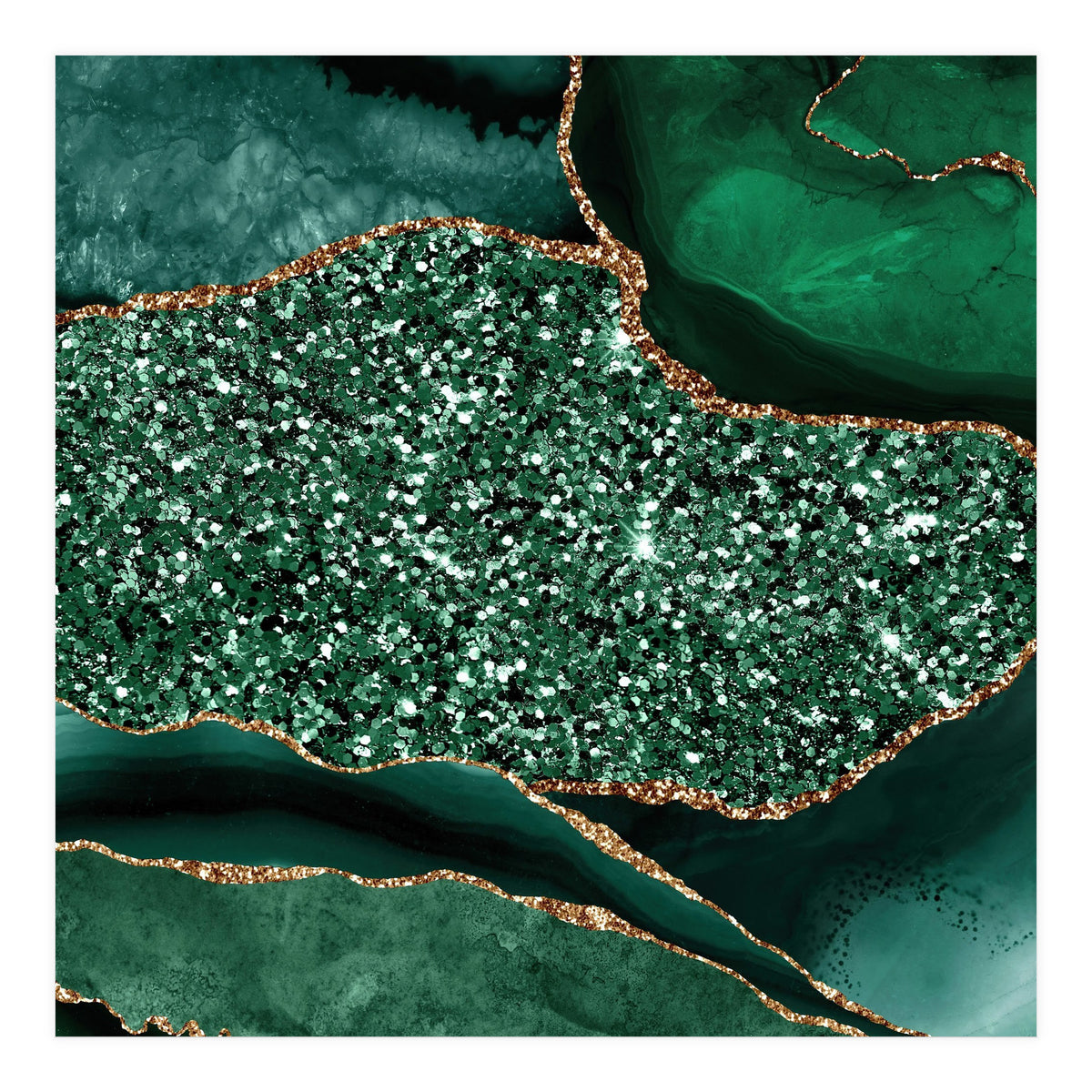 Agate Glitter Ocean Texture 13 (Print Only)