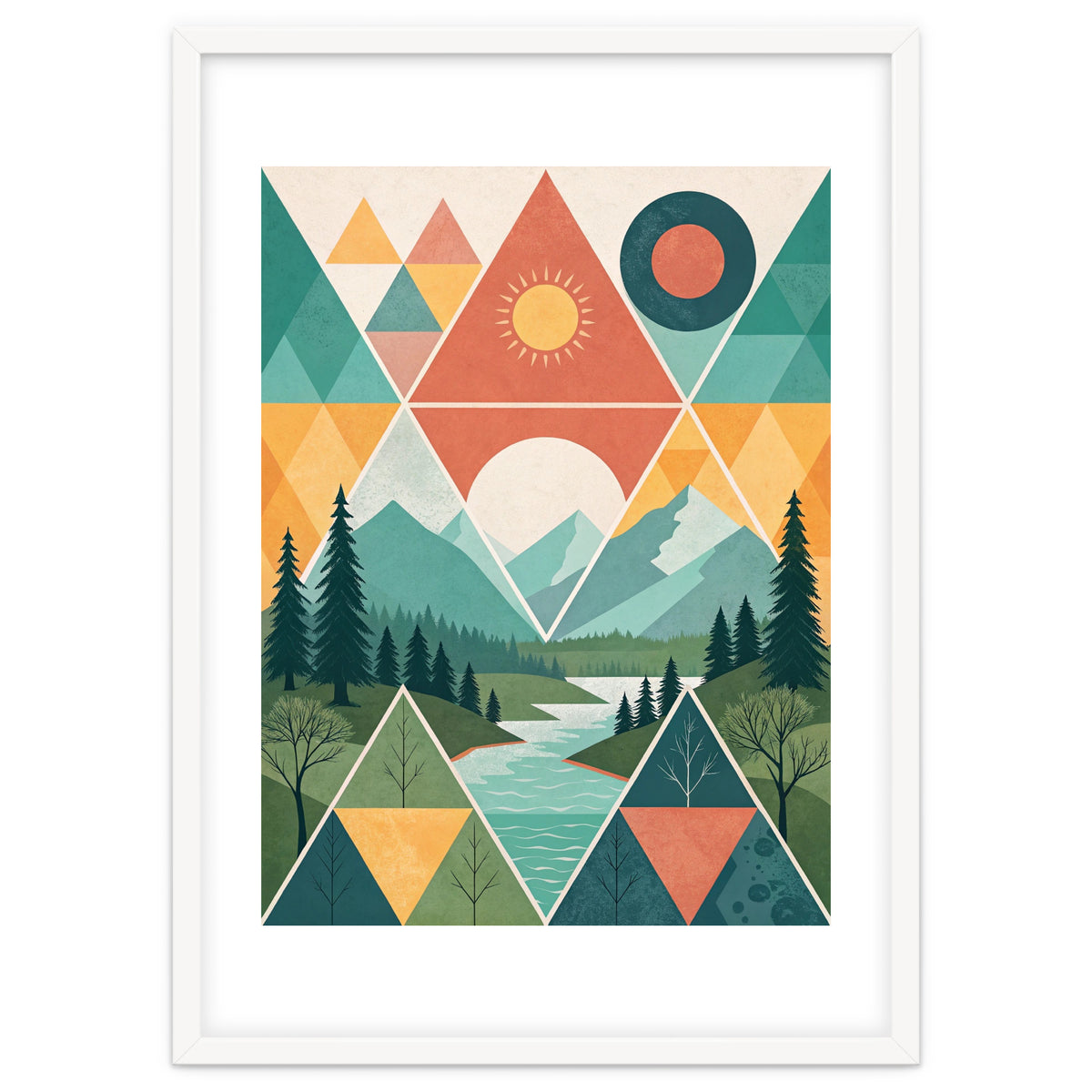Geometric Convergence: A Mosaic of the Alpine Wilderness