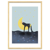 Beauty Sleep - Melting Cat on the crescent moon thumbnail