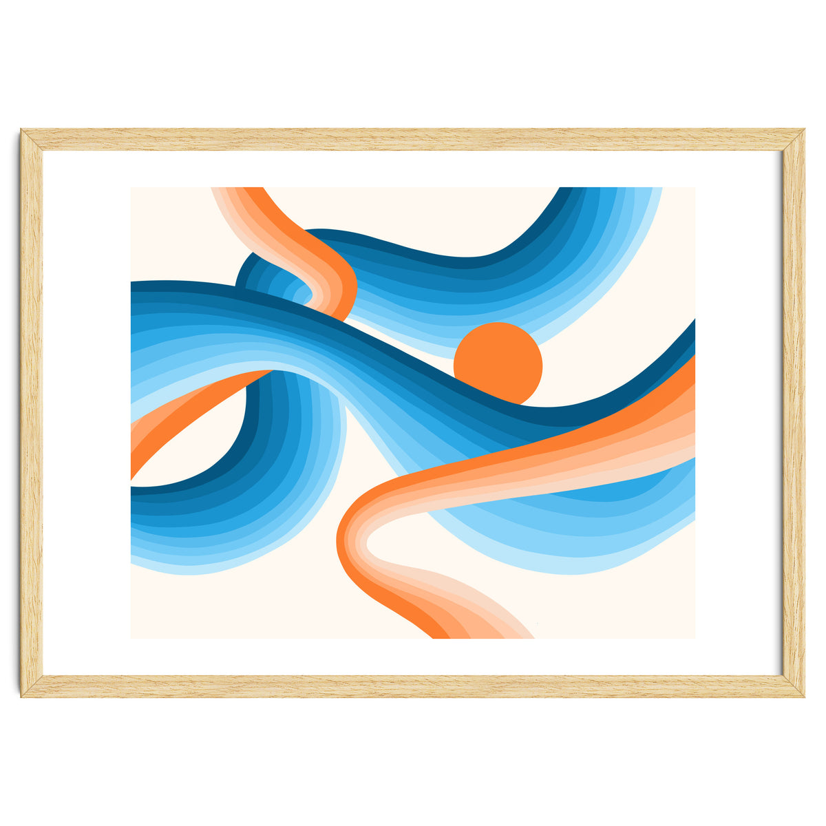 Rise, Abstract Retro Sunrise, Modern Bohemian Space, Concept Graphic Sky, Eclectic Nature