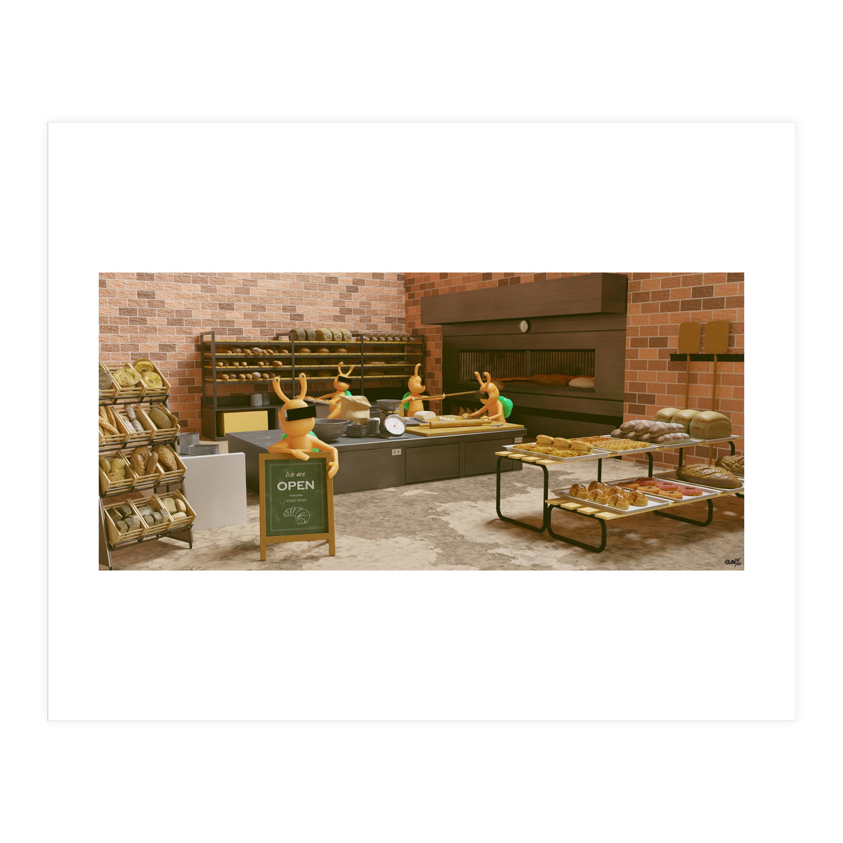 Bakery "Open Everyday" (Lwuba 033 Bakery 04) (Print Only)