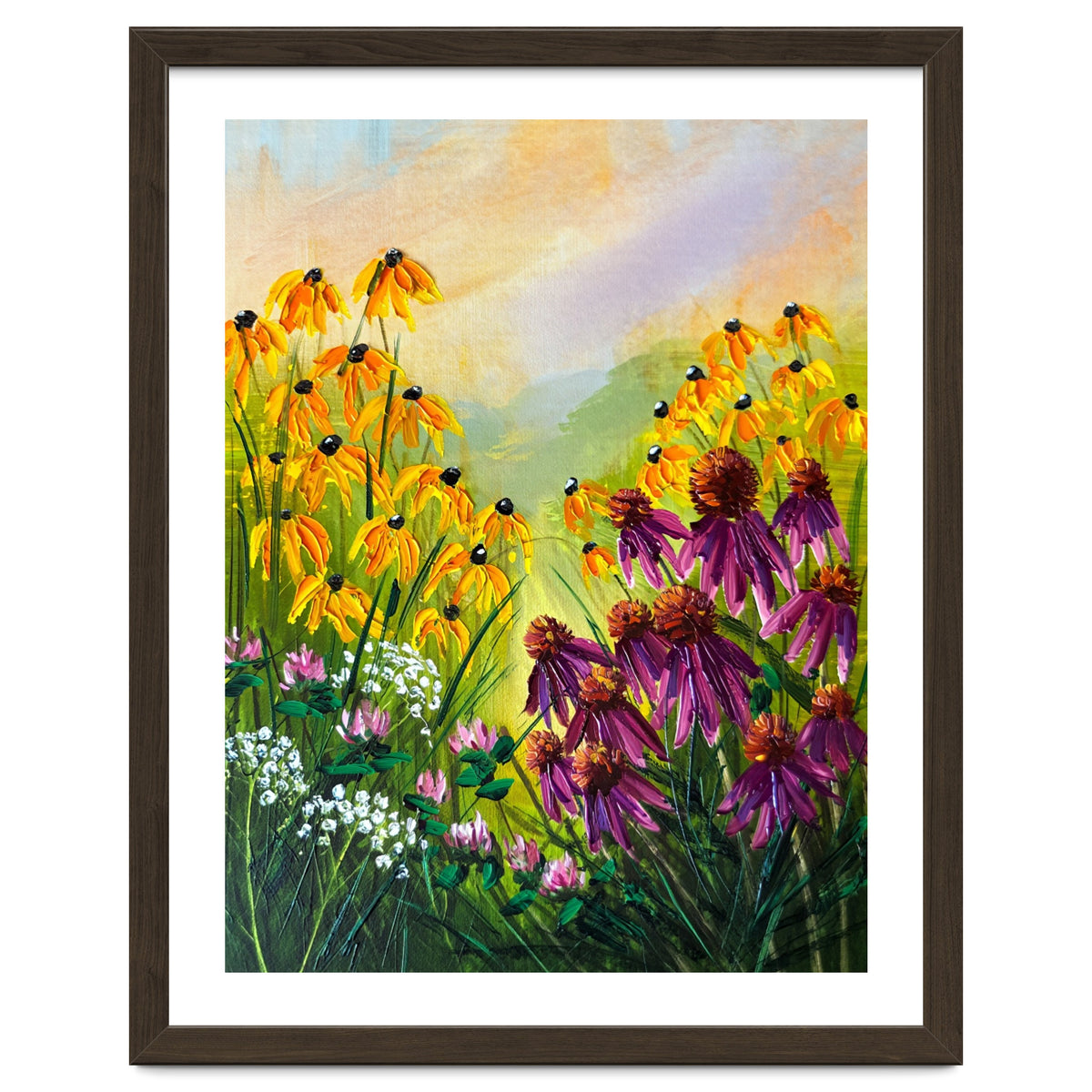 Impasto Wildflower Meadow Painting