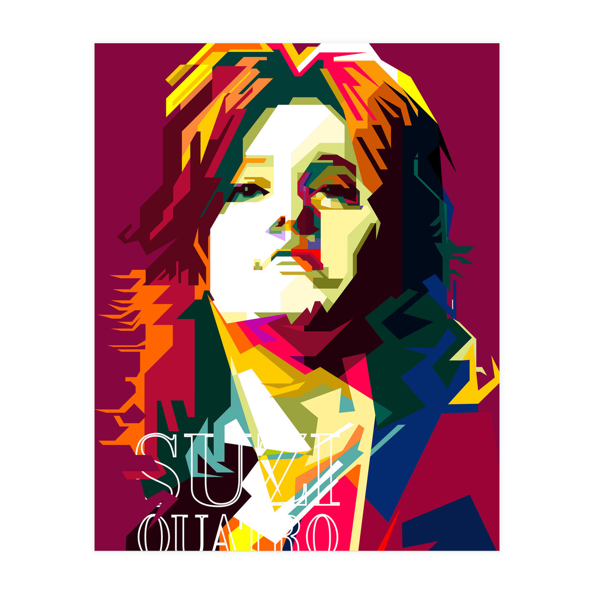 Suzi Quatro Blues Singer Pop Art WPAP (Print Only)