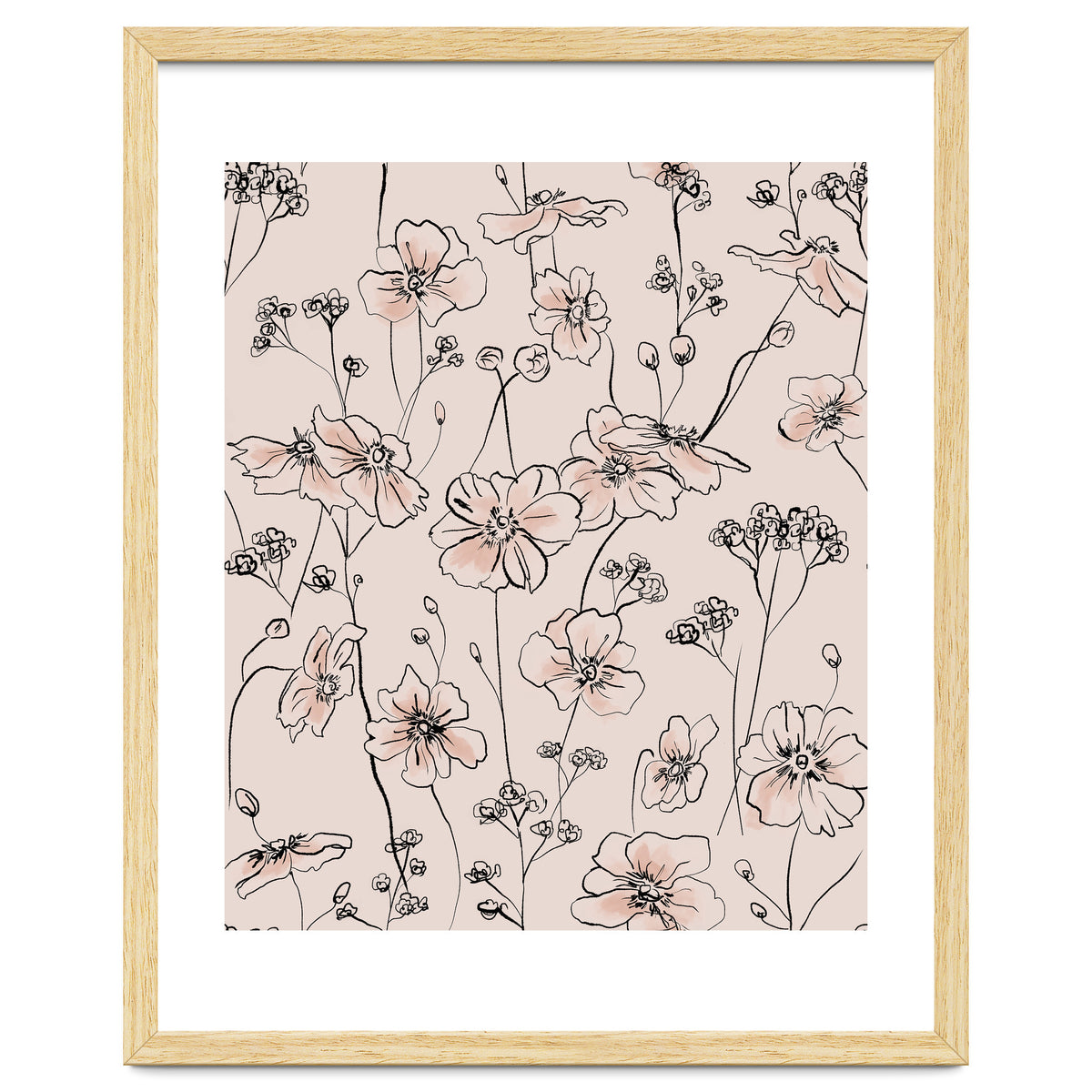 Wild Roses Floral Pattern