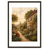 Idyllic Sunlit Cottage Garden Oil Painting thumbnail