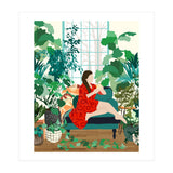 Introspection, Urban Jungle Bohemian Decor Plants, Self Care Plant Lady, Self Love Retrospection Analyse Positivity Mindset Fashion (Print Only) thumbnail