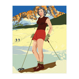 Ski Girl at Cortina D'Ampezzo, Italy (Print Only) thumbnail