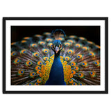 Close Up Peacock Displaying Its Feathers thumbnail