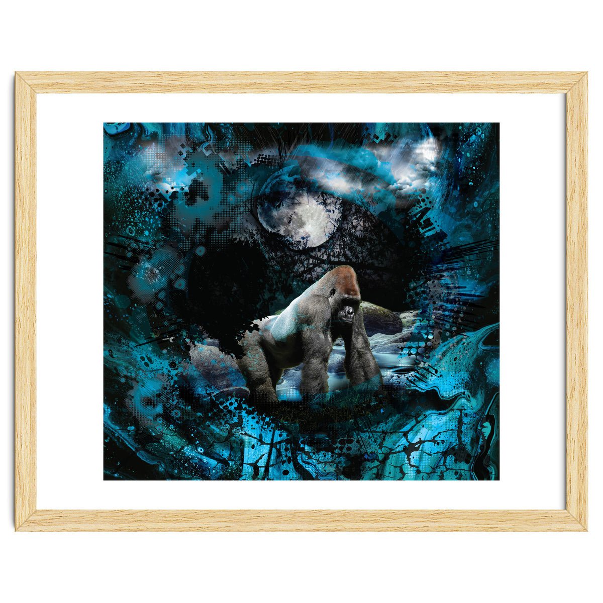 Gorilla Blue Moon Forest Scenic