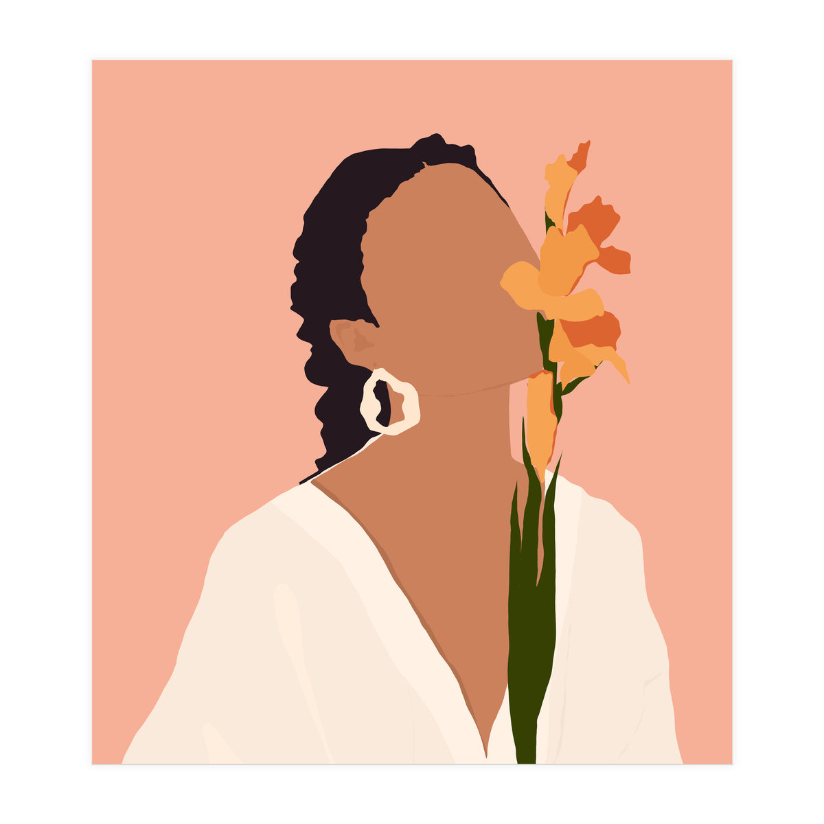 Fervor, Depth Of Feeling, Love Affection Lust Crush, Bohemian Woman Longing Pastel (Print Only)