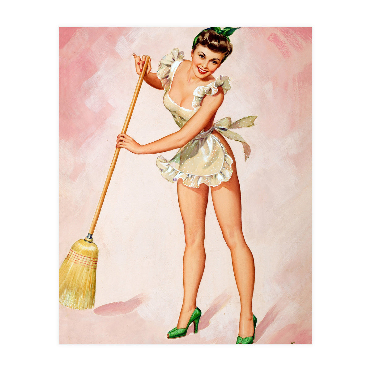 Sexy Pinup Mate On The Work (Print Only)