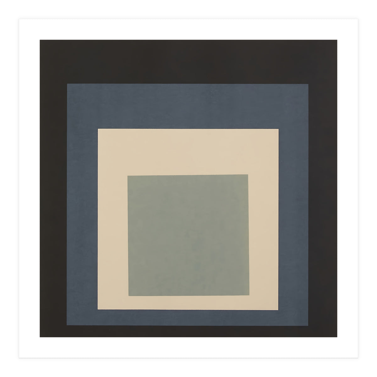 JOSEF ALBERS - HOMAGE TO THE SQUARE BEIGE GREY BLACK HIGH RESOLUTION (Print Only)