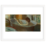 Woman in bath, sponging her leg. Pastel, 1883-84   19.7 x 41 cm. thumbnail