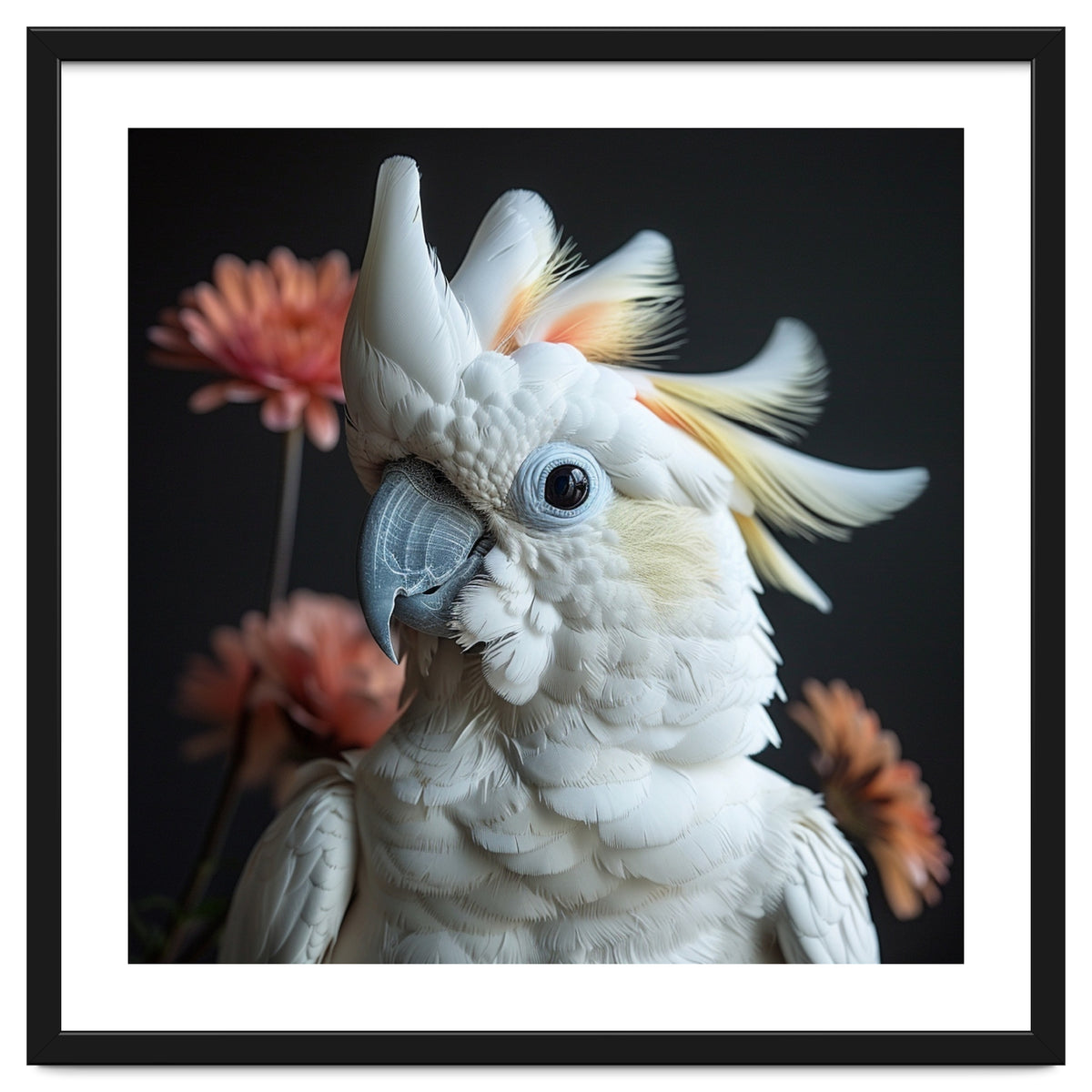 Beautiful Cockatoo Parrot With Yellow Crest