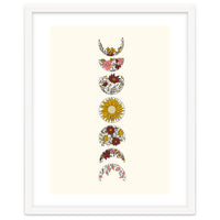 Floral Phases Of The Moon