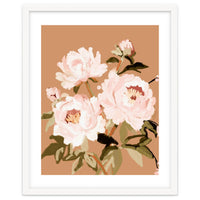 Blush Peony Painting, Floral Wall Art, Neutral Flower Print, Peony Art