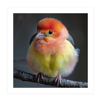 Beautiful Bird With Vibrant Orange And Yellow Plumage (Print Only)