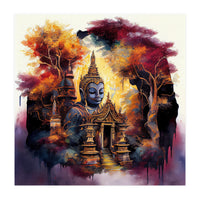 Autumn Forest Buddha Temple (Print Only)