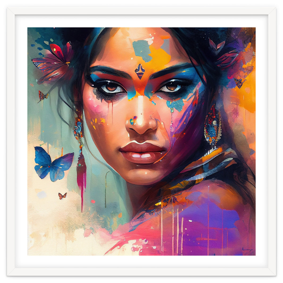 Butterfly Aura Hindu Portrait