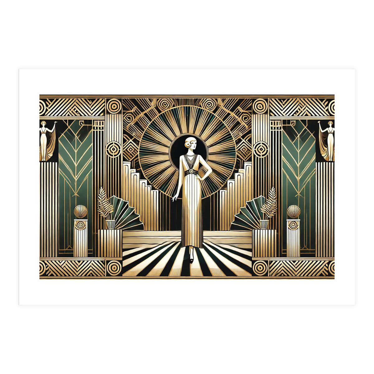 Golden Twenties Flair In Art Deco (Print Only)