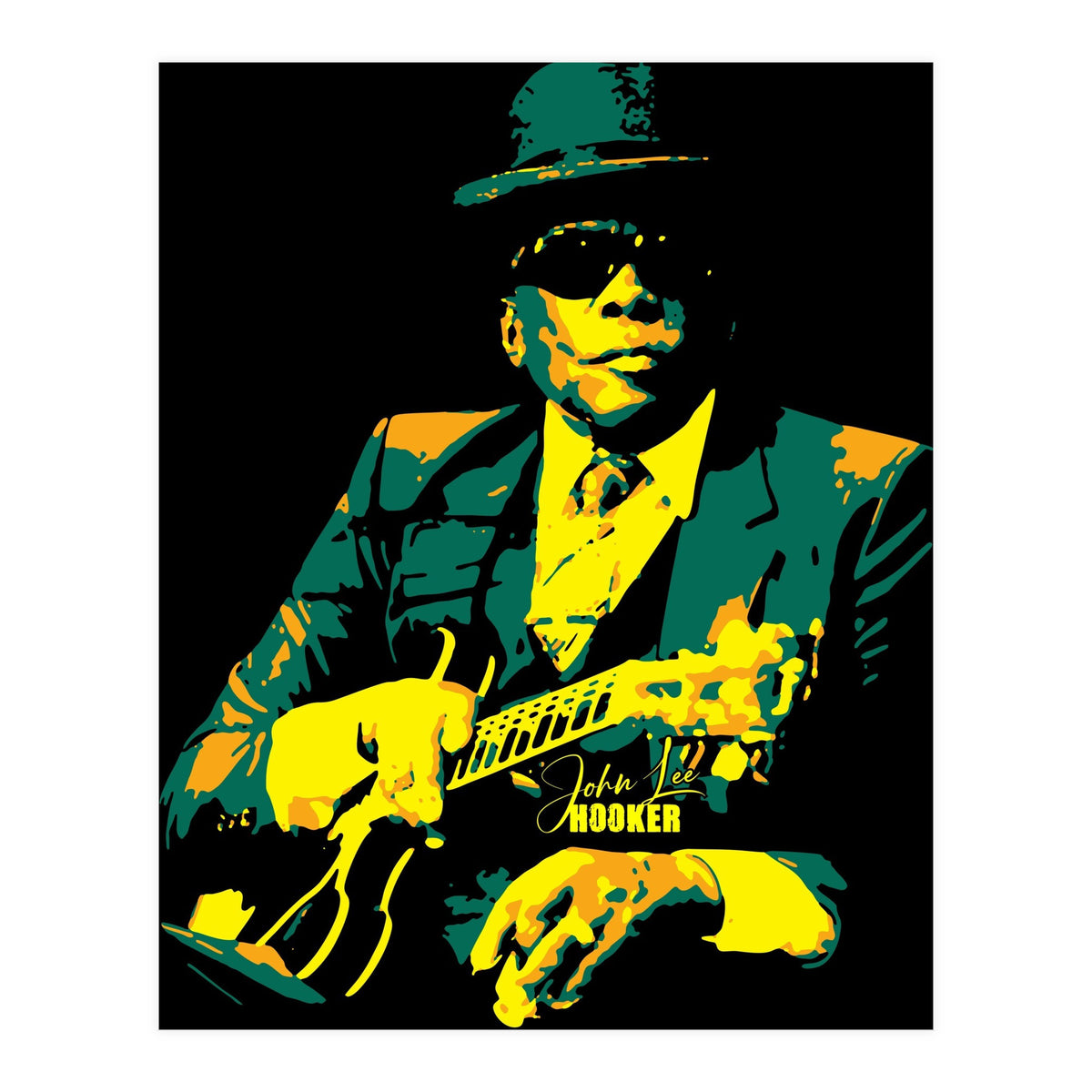 John Lee Hooker American Blues Guitarist (Print Only)
