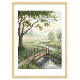 The Quiet Crossing: A Peaceful Meadow Bridge thumbnail
