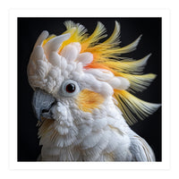 Beautiful Cockatoo Parrot Portrait Headshot (Print Only)