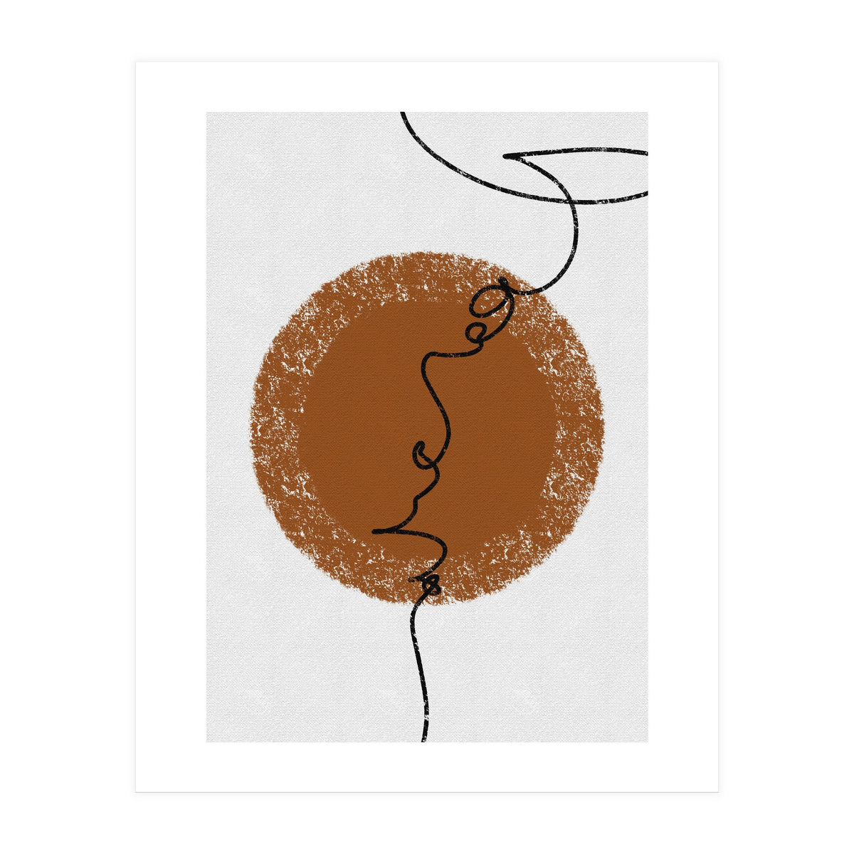 Abstract Brown and Black Lines (Print Only)