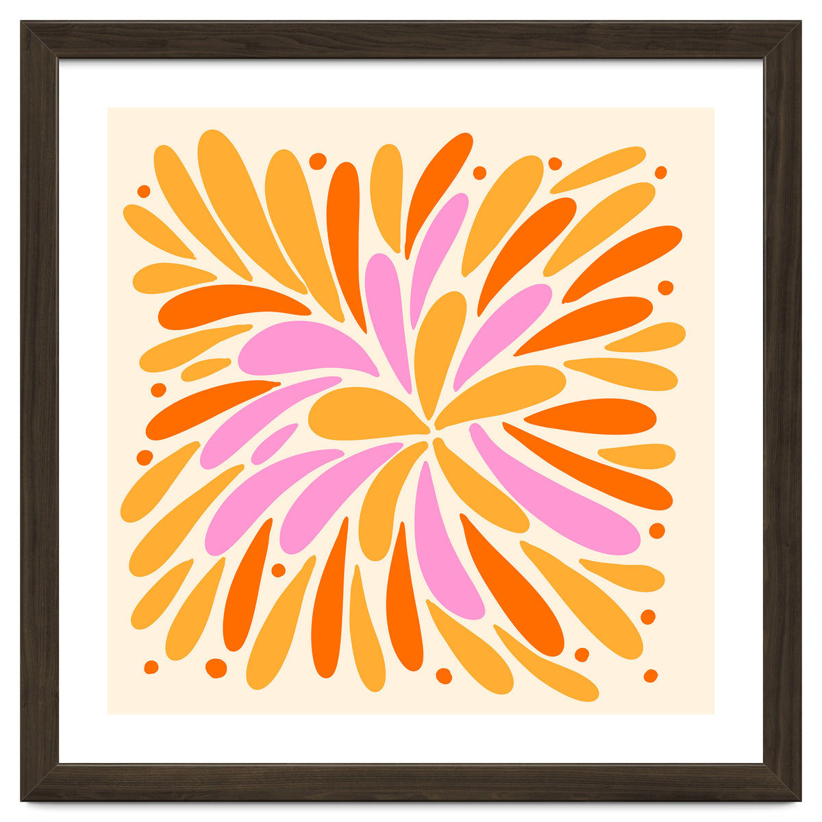 Floral Burst - pink, yellow and orange