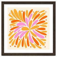 Floral Burst - pink, yellow and orange