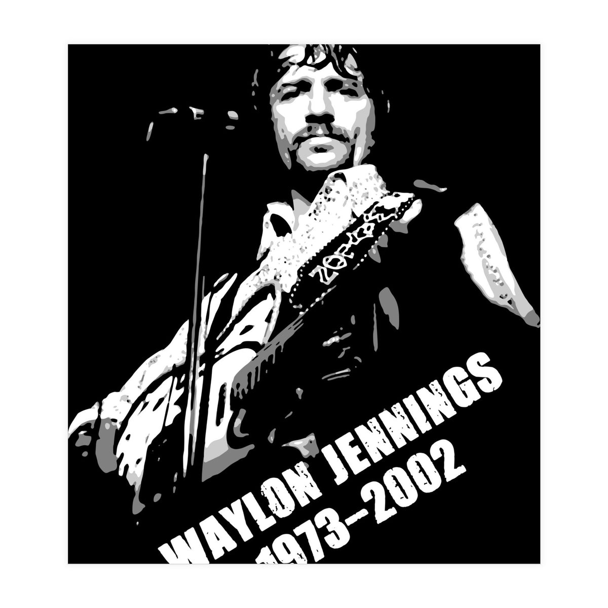 Waylon Jennings American Musician Legend (Print Only)