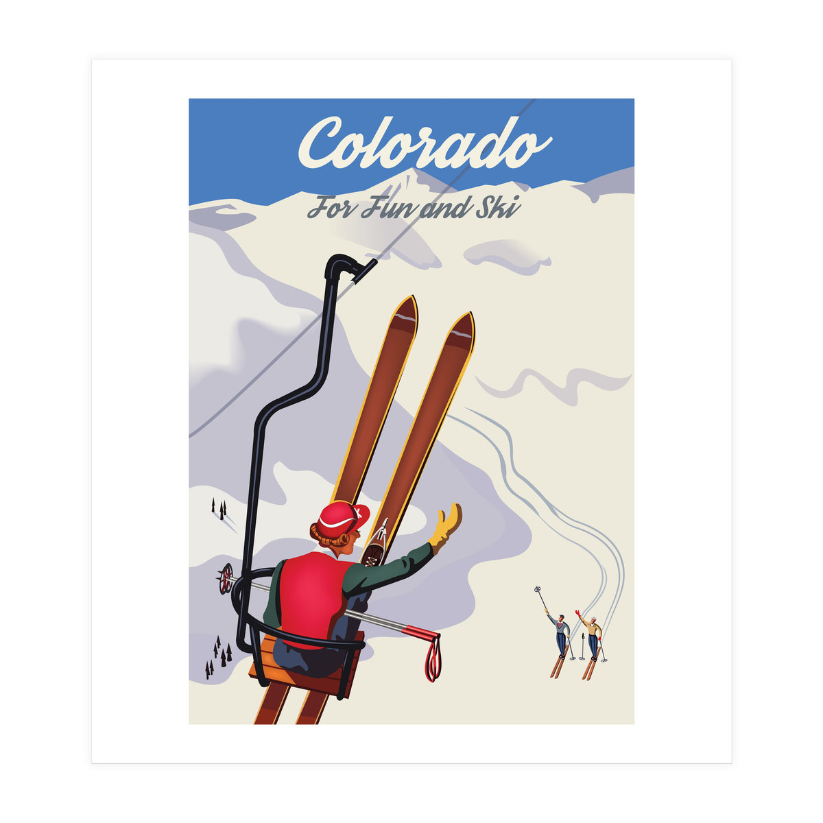 Colorado For Fun And Ski (Print Only)