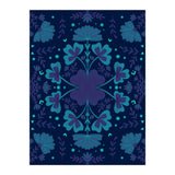Clovers And Flowers Night Blue (Print Only) thumbnail